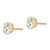 14k 6mm Round CZ Post Earrings