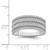 Sterling Silver Rhodium-plated CZ Wide Band Ring - QR-0E8870A2-8864