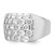 Sterling Silver Rhodium-plated CZ Wide Band Ring - QR-2847AA3C-2319