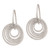 Sterling Silver Rhodium-plated D/C Circles Dangle Earrings - QE-6C7EE9B9-3073