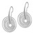 Sterling Silver Rhodium-plated D/C Concentric Circles Dangle Earrings