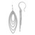 Sterling Silver Rhodium-plated D/C Multi Marquise Shape Dangle Earrings