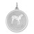 Sterling Silver Rhodium-plated Dalmatian Disc Charm