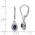 Sterling Silver Rhodium-plated Diam. & Amethyst Earrings - QB-0FDBB102-9467