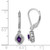 Sterling Silver Rhodium-plated Diam. & Amethyst Earrings - QB-163C41A6-6673