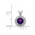Sterling Silver Rhodium-plated Diam. & Amethyst Pendant - QB-D29044DD-6744