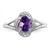 Sterling Silver Rhodium-plated Diam. & Amethyst Ring - QB-0E87DF60-9376