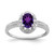 Sterling Silver Rhodium-plated Diam. & Amethyst Ring - QB-4A5F784B-6794