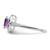 Sterling Silver Rhodium-plated Diam. & Amethyst Ring - QB-4A5F784B-6794