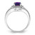 Sterling Silver Rhodium-plated Diam. & Amethyst Ring - QB-AF8C1EB7-5886
