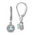 Sterling Silver Rhodium-plated Diam. & Aquamarine Earrings - QB-7CB9A6AF-4459