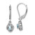 Sterling Silver Rhodium-plated Diam. & Aquamarine Earrings - QB-BBB9B979-5433