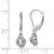 Sterling Silver Rhodium-plated Diam. & Aquamarine Earrings - QB-BBB9B979-5433