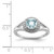 Sterling Silver Rhodium-plated Diam. & Aquamarine Ring - QB-0933EF84-9797