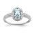 Sterling Silver Rhodium-plated Diam. & Aquamarine Ring - QB-450F7326-8753