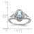 Sterling Silver Rhodium-plated Diam. & Aquamarine Ring - QB-EBFB0C6A-2095