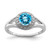 Sterling Silver Rhodium-plated Diam. & Blue Topaz Ring - QB-8055D436-2409