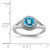 Sterling Silver Rhodium-plated Diam. & Blue Topaz Ring - QB-CAEF93F3-1729