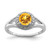 Sterling Silver Rhodium-plated Diam. & Citrine Ring - QB-0FD74DFD-6326