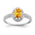 Sterling Silver Rhodium-plated Diam. & Citrine Ring - QB-3ED32263-9570