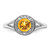 Sterling Silver Rhodium-plated Diam. & Citrine Ring - QB-8428B74F-9669