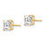 14k 6mm Square CZ Post Earrings