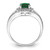 Sterling Silver Rhodium-plated Diam. & Created Emerald Ring - QB-8872A850-2314