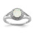 Sterling Silver Rhodium-plated Diam. & Created Opal Ring - QB-C66D83CE-4387