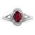 Sterling Silver Rhodium-plated Diam. & Created Ruby Ring - QB-60151CFF-6012