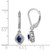 Sterling Silver Rhodium-plated Diam. & Created Sapphire Earrings - QB-3FB99F27-7513