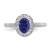 Sterling Silver Rhodium-plated Diam. & Created Sapphire Ring - QB-0A49962E-1525