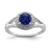 Sterling Silver Rhodium-plated Diam. & Created Sapphire Ring - QB-73550C07-8182
