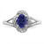 Sterling Silver Rhodium-plated Diam. & Created Sapphire Ring - QB-79E1DF09-3561