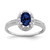 Sterling Silver Rhodium-plated Diam. & Created Sapphire Ring - QB-7E9B5FE8-5564