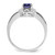 Sterling Silver Rhodium-plated Diam. & Created Sapphire Ring - QB-CDC0E404-1975