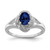 Sterling Silver Rhodium-plated Diam. & Created Sapphire Ring - QB-D1D0E32D-2963