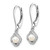 Sterling Silver Rhodium-plated Diam. & FW Cultured Pearl Earrings - QB-1FBC1C9A-5441