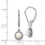 Sterling Silver Rhodium-plated Diam. & FW Cultured Pearl Earrings - QB-832C8AF1-3801