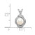 Sterling Silver Rhodium-plated Diam. & FW Cultured Pearl Pendant - QB-C33C9354-6302