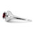 Sterling Silver Rhodium-plated Diam. & Garnet Ring - QB-05087AD7-9264