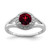 Sterling Silver Rhodium-plated Diam. & Garnet Ring - QB-8C0418F8-2321