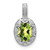 Sterling Silver Rhodium-plated Diam. & Peridot Pendant - QB-746ADFBA-4953