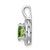 Sterling Silver Rhodium-plated Diam. & Peridot Pendant - QB-746ADFBA-4953
