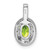 Sterling Silver Rhodium-plated Diam. & Peridot Pendant - QB-746ADFBA-4953