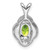 Sterling Silver Rhodium-plated Diam. & Peridot Pendant - QB-CE06210B-2376
