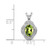 Sterling Silver Rhodium-plated Diam. & Peridot Pendant - QB-CE06210B-2376