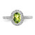 Sterling Silver Rhodium-plated Diam. & Peridot Ring - QB-05082FD0-2642