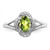 Sterling Silver Rhodium-plated Diam. & Peridot Ring - QB-320BF4E1-3361