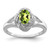 Sterling Silver Rhodium-plated Diam. & Peridot Ring - QB-8F5DA3A1-2042