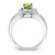 Sterling Silver Rhodium-plated Diam. & Peridot Ring - QB-8F5DA3A1-2042